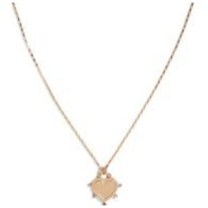 Banana Republic Gold Heart Pendant Necklace NWT 38
